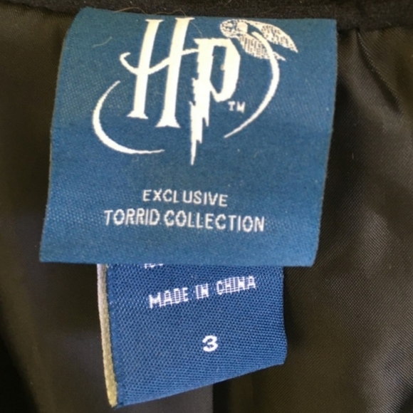 Torrid Black Blazer with Textured Fabric and Embroidered Crest - Picture 5 of 7